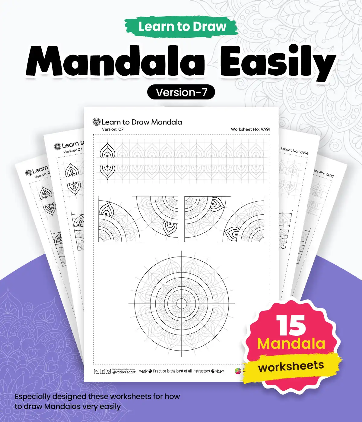 Learn to Draw Mandala V7